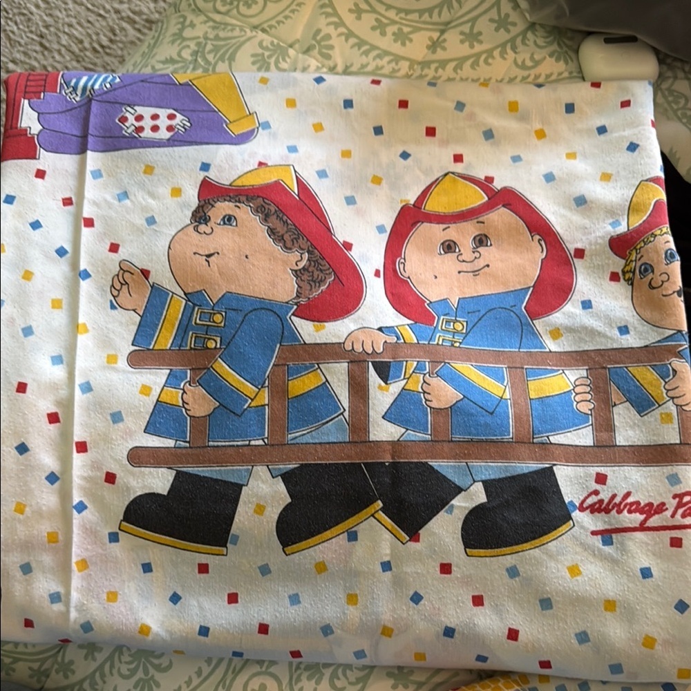 Vintage Cabbage Patch Kids Firefighter twin sheet set